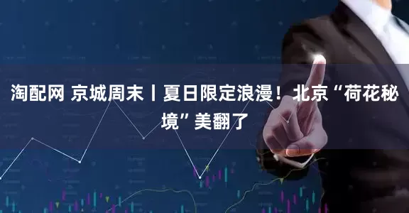 淘配网 京城周末丨夏日限定浪漫！北京“荷花秘境”美翻了